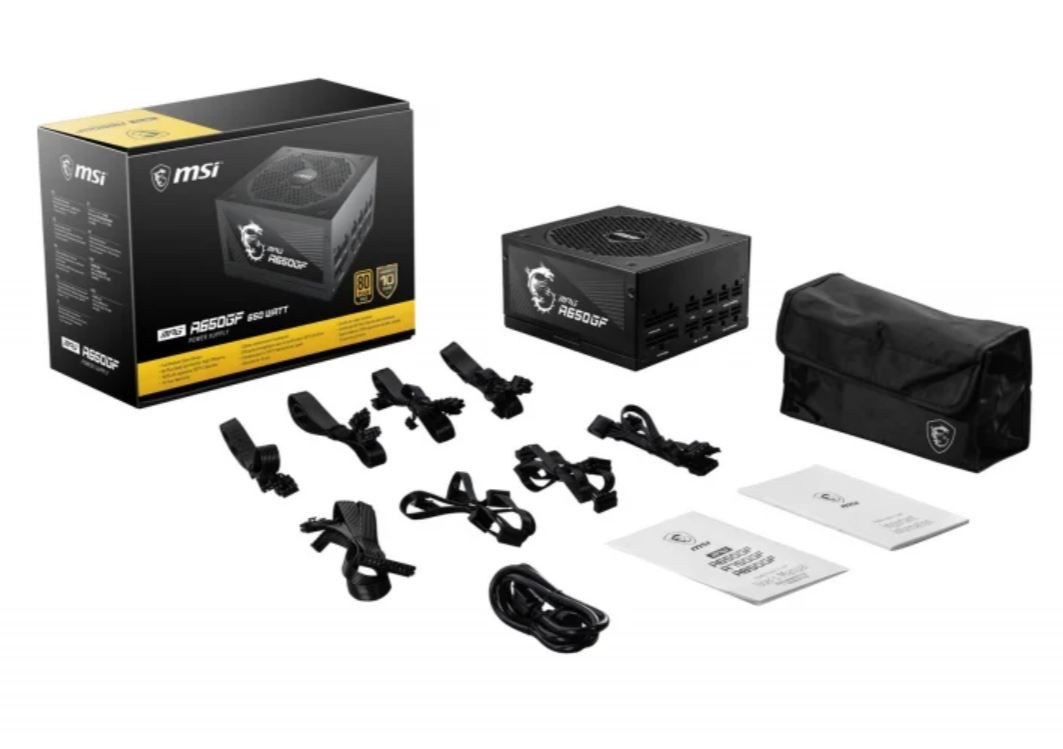 Zasilacz Modularny MSI MPG A650GF 650W 80+Gold Zasilacz Modularny MSI MPG A650GF 650W 80+Gold