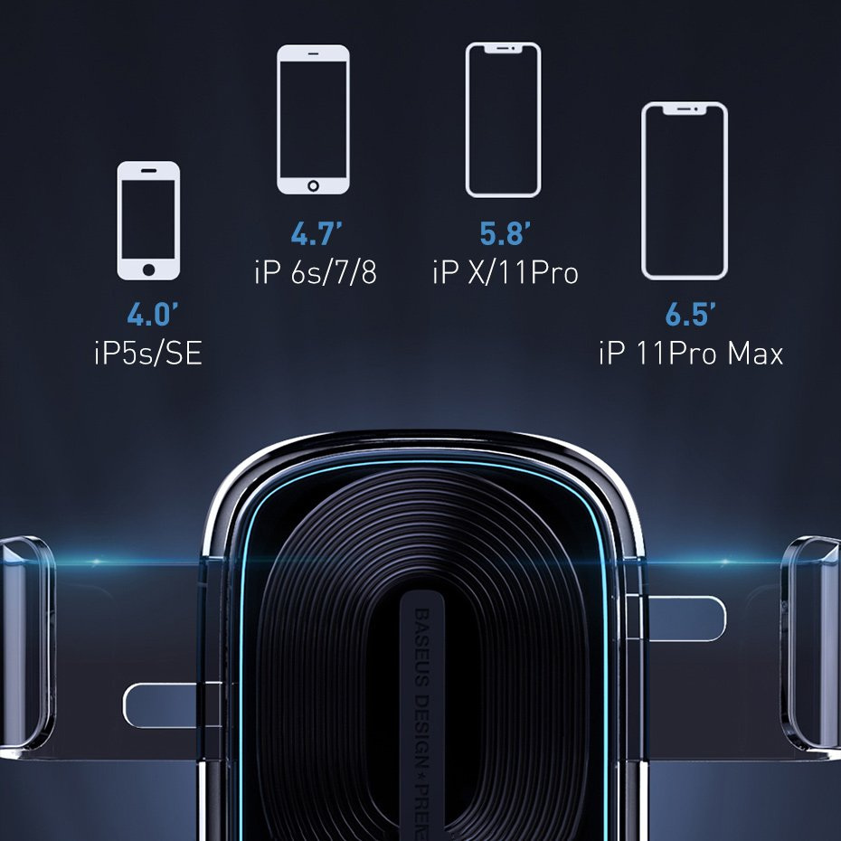 Samochodowy uchwyt grawitacyjny do telefonu Baseus Explore z ładowarką indukcyjną Qi 15W - przeźroczysty (WXYL-K02)