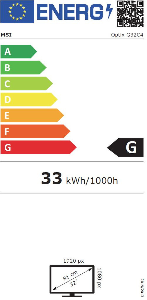 Zdjęcie produktu: Monitor MSI Optix G32C4 32" FHD 165Hz
