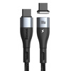 Miniatura zdjęcia: Kabel przewód magnetyczny Baseus Zinc Magnetic USB Typ-C 150cm PD 100W 20V 5A - czarny (CATXC-Q01)