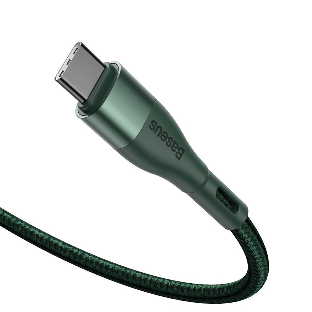 Kabel przewód magnetyczny Baseus Zinc Magnetic USB Typ-C 150cm PD 100W 20V 5A - zielony (CATXC-Q06)