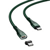 Miniatura zdjęcia: Kabel przewód magnetyczny Baseus Zinc Magnetic USB Typ-C 150cm PD 100W 20V 5A - zielony (CATXC-Q06)
