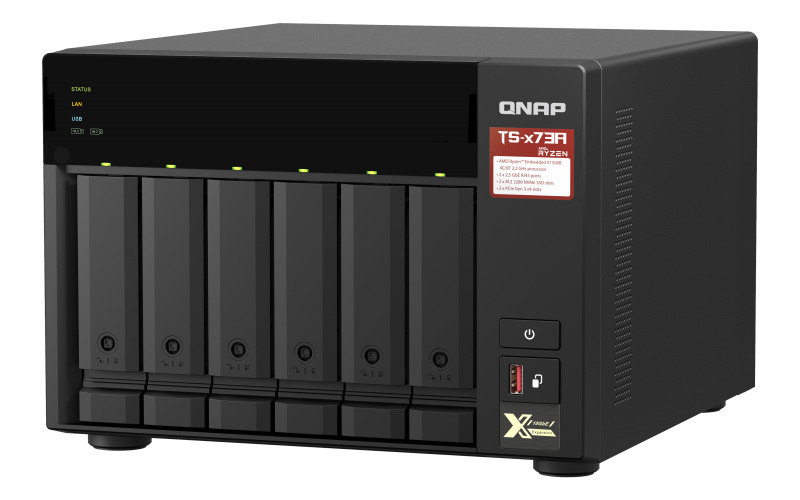 Serwer plików QNAP TS-673A-8G 6-Bay NAS, 8GB RAM