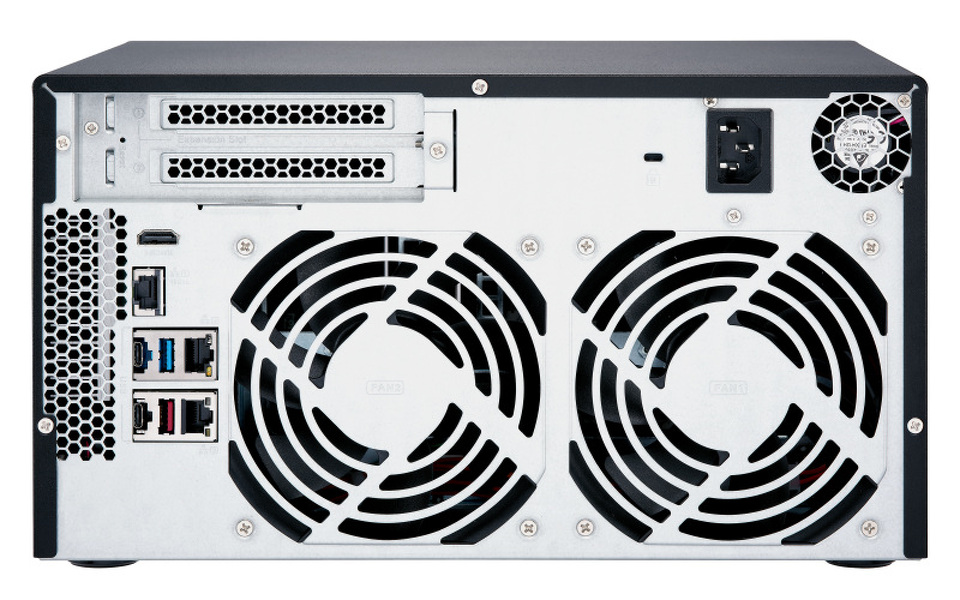 Zdjęcie produktu: Serwer plików QNAP TVS-872X-i3-8G 8-bay, Intel Core i3-8100T 4-core 3,1 GHz, 8 GB RAM DDR4, 1x 10 GbE, 2x GbE, 2x M.2 2280 PCIe, 5x USB 3.2, HDMI 2.0