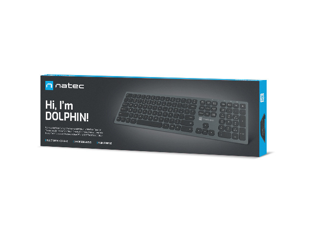 Klawiatura Natec Dolphin US Slim Bluetooth X-Scissors 2.4Ghz