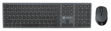Miniatura zdjęcia: Zestaw bezprzewodowy 2w1 Natec Octopus US Klawiatura i mysz Bluetooth USB Aluminium (NZB-1686) Miniatura zdjęcia: Zestaw bezprzewodowy 2w1 Natec Octopus US Klawiatura i mysz Bluetooth USB Aluminium (NZB-1686)