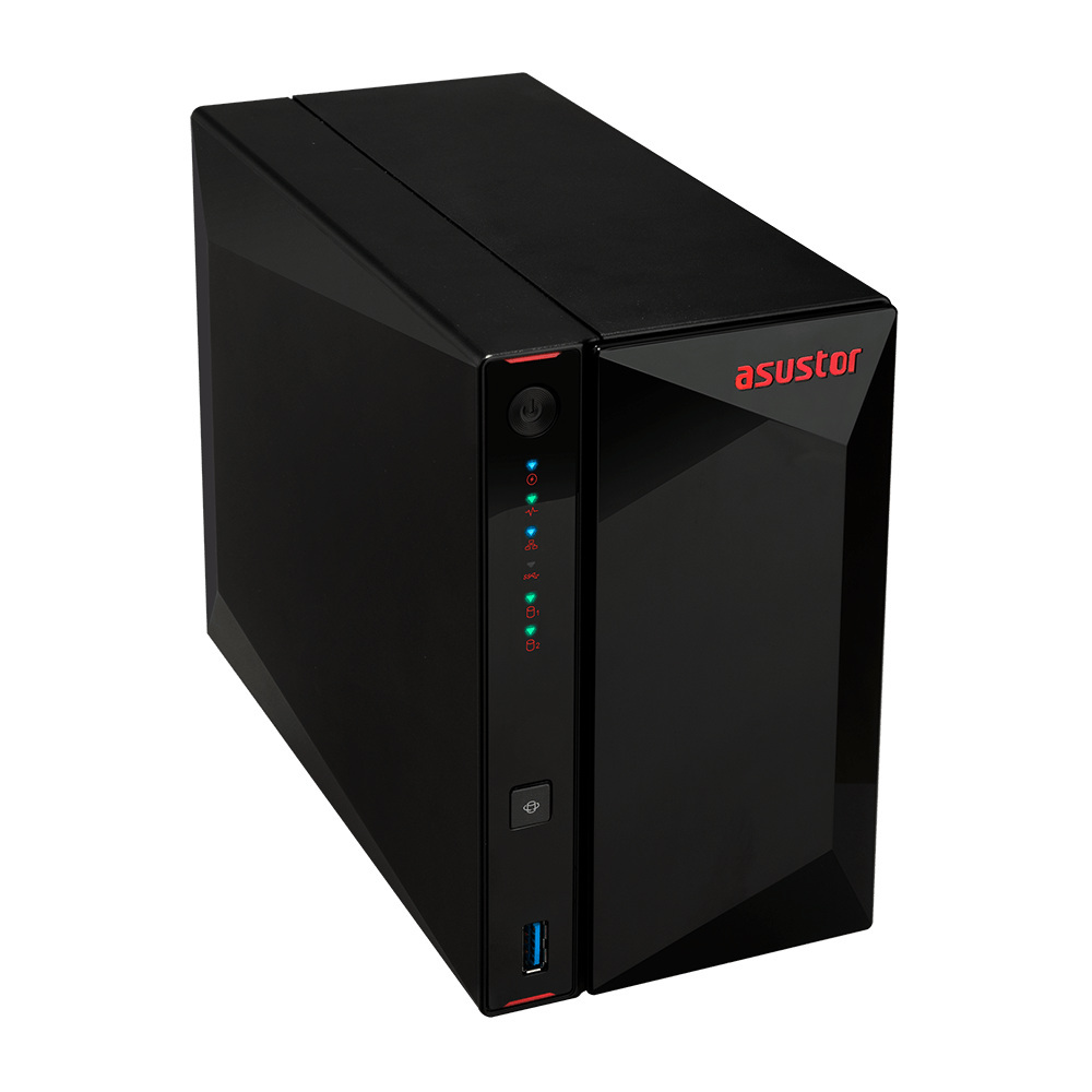 Serwer plików Asustor NIMBUSTOR 2 AS5202T 2-bay, Intel Celeron J4005 Dwurdzeniowy 2.0GHz, 4GB RAM DDR4. 2x2.5 GbE LAN, 3x USB 3.2. HDMI 2.0a