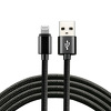 Miniatura zdjęcia: Kabel przewód pleciony USB - Lightning / iPhone everActive 200cm z obsługą szybkiego ładowania do 2,4A czarny (CBB-2IB)