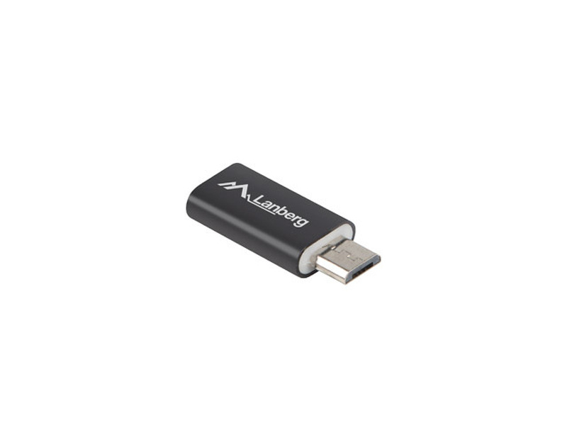 Zdjęcie produktu: Lanberg Adapter USB-C(F) 2.0 do USB Micro(M) Czarny