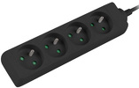 Listwa zasilająca Lanberg 1.5m 4x 230V PL Kabel Wykonany Z Pełnej Miedzi Czarna