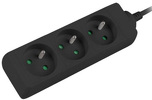 Listwa zasilająca Lanberg 3m 3x 230V PL Kabel Wykonany Z Pełnej Miedzi Czarna