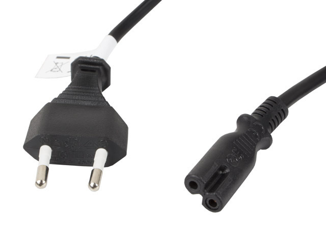Lanberg Kabel Zasilający Euro (Radiowy) Cee 7/16 do Iec 320 C7 3m Vde Czarny Lanberg Kabel Zasilający Euro (Radiowy) Cee 7/16 do Iec 320 C7 3m Vde Czarny