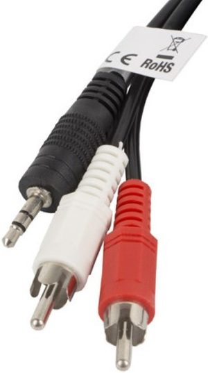 Miniatura produktu: Lanberg Kabel Audio Minijack 3.5mm(M) 3 Pin do 2x Rca (Cinch)(M) 2m