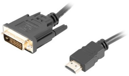 Miniatura produktu: Lanberg Kabel HDMI(M) do DVI-D(M)(24+1) 3m 4k 30hz Czarny Dual Link Pozłacane Styki