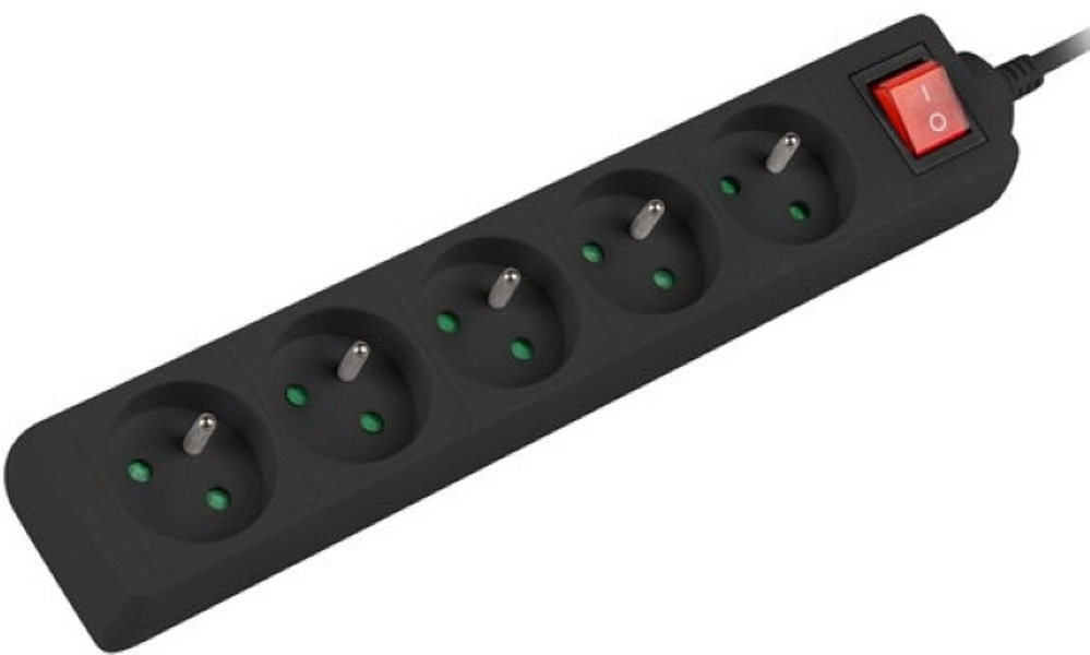 Zdjęcie produktu: Lanberg listwa 3m 5x230V PL wyłącznik czarna