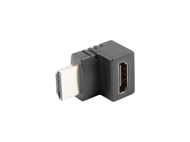 Lanberg Adapter HDMI(M) do HDMI(F) Kątowy Góra Czarny