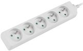 Listwa zasilająca Lanberg 1.5m 5x 230V PL Kabel Wykonany Z Pełnej Miedzi Biała