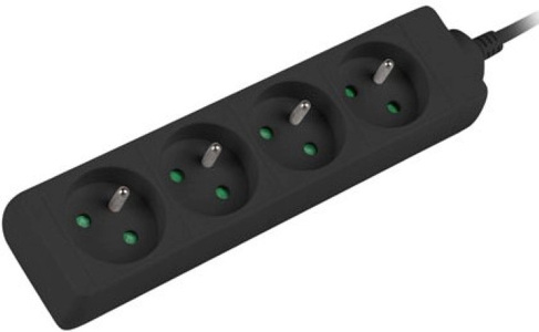 Miniatura produktu: Listwa zasilająca Lanberg 1m UPS 4x 230V PL Czarna