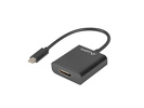 Lanberg Adapter USB-C(M) 3.1 do HDMI (F) Displayport Alt Mode na kablu 15cm Czarny