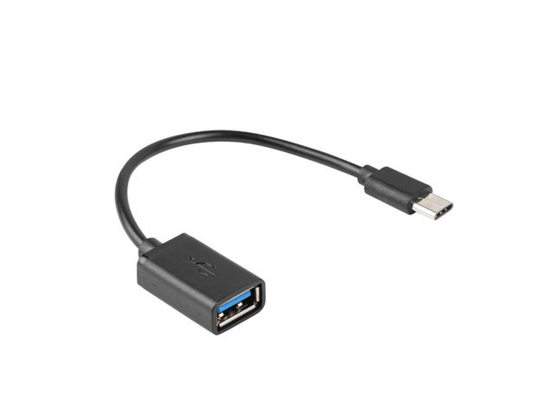 Zdjęcie produktu: Lanberg Adapter USB-C(M) do USB-A(F) 2.0 0.15m Otg Czarny