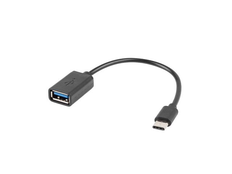 Zdjęcie produktu: Lanberg Adapter USB-C(M) do USB-A(F) 2.0 0.15m Otg Czarny