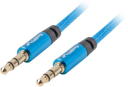 Miniatura produktu: Lanberg Kabel Audio Minijack 3.5mm M/M 3 Pin 2m Niebieski Premium