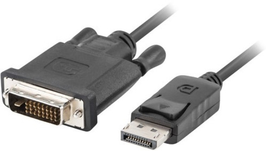 Miniatura produktu: Lanberg Kabel Displayport(M) V1.2 do DVI-D(M)(24+1) 1.8m Czarny Dual Link
