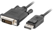 Lanberg Kabel Displayport(M) V1.2 do DVI-D(M)(24+1) 1.8m Czarny Dual Link