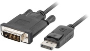 Lanberg Kabel Displayport(M) V1.2 do DVI-D(M)(24+1) 3m Czarny Dual Link