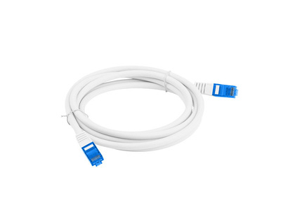 Miniatura produktu: Kabel Lanberg RJ45 Patch cord Kat.6A S/FTP LSZH CCA 0.5m Biały Fluke Passed