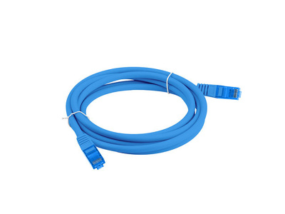 Miniatura produktu: Kabel Lanberg RJ45 Patch cord Kat.6A S/FTP LSZH CCA 1.5m Niebieski Fluke Passed
