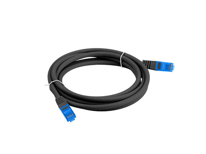 Zdjęcie produktu: Kabel Lanberg RJ45 Patch cord Kat.6A S/FTP LSZH CCA 1.5m Czarny Fluke Passed