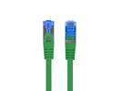 Miniatura zdjęcia: Kabel Lanberg RJ45 Patch cord Kat.6A S/FTP LSZH CCA 0.5m Zielony Fluke Passed