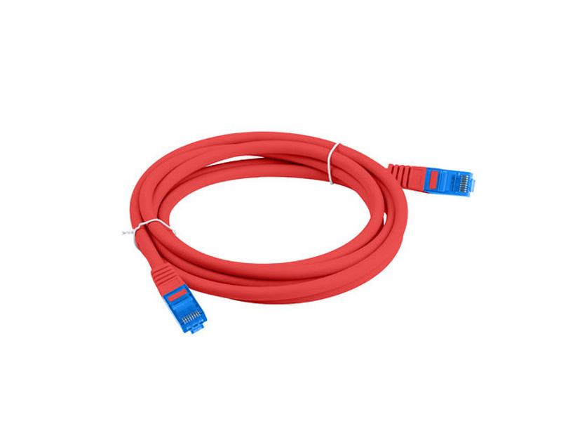 Zdjęcie produktu: Kabel Lanberg RJ45 Patch cord Kat.6A S/FTP LSZH CCA 0.5m Czerwony Fluke Passed