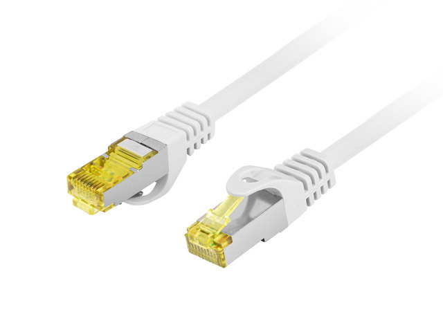 Kabel Lanberg RJ45 Patch cord Kat.6A S/FTP Lszh Cu 0.25m Szary Fluke Passed