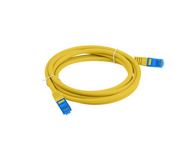 Miniatura produktu: Kabel Lanberg RJ45 Patch cord Kat.6A S/FTP LSZH CCA 0.5m Żółty Fluke Passed