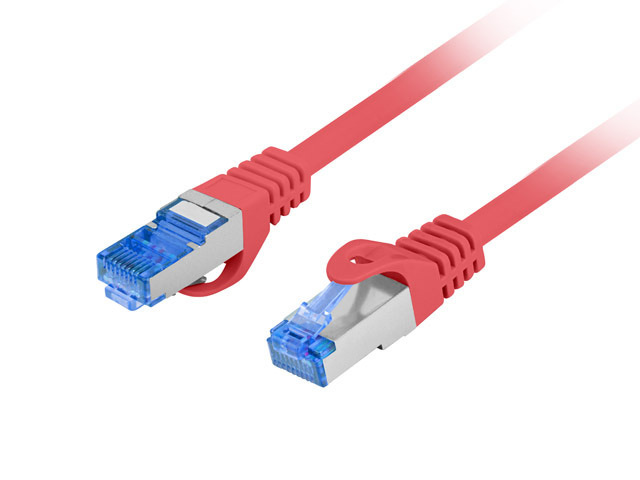 Kabel Lanberg RJ45 Patch cord Kat.6A S/FTP LSZH CCA 2m Czerwony Fluke Passed Kabel Lanberg RJ45 Patch cord Kat.6A S/FTP LSZH CCA 2m Czerwony Fluke Passed