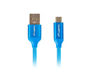 Miniatura zdjęcia: Lanberg Kabel USB Micro(M) do USB-A(M) 2.0 1.8m Niebieski Premium Qc 3.0