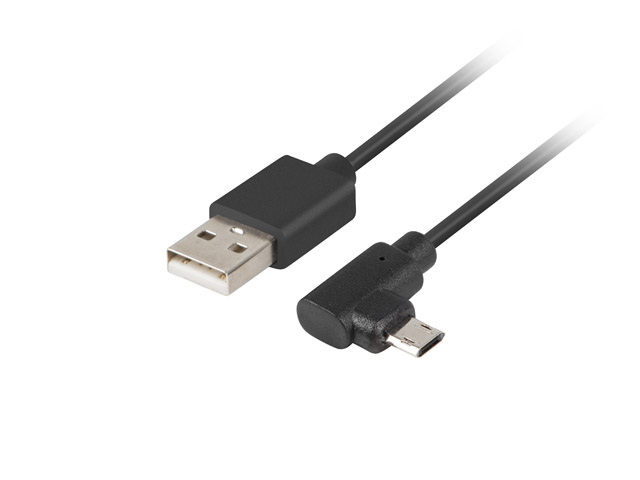 Lanberg Kabel USB Micro(M) do USB-A(M) 2.0 1.8m Kątowy Lewo/Prawo Micro Easy-USB Czarny Lanberg Kabel USB Micro(M) do USB-A(M) 2.0 1.8m Kątowy Lewo/Prawo Micro Easy-USB Czarny