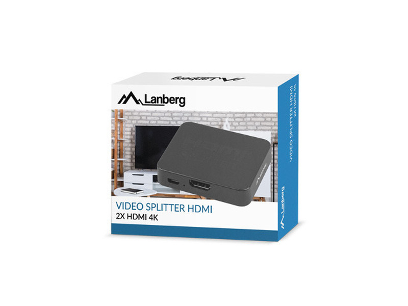 Zdjęcie produktu: Lanberg SPLitter Video HDMI do 2x HDMI 4k + Port Micro USB Czarny