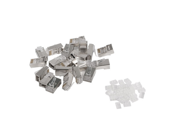 Wtyk Sieciowy RJ45 (8P8C) Kat.6 FTP (20 Szt) z prowadnicą do linki i do drutu Lanberg Wtyk Sieciowy RJ45 (8P8C) Kat.6 FTP (20 Szt) z prowadnicą do linki i do drutu Lanberg