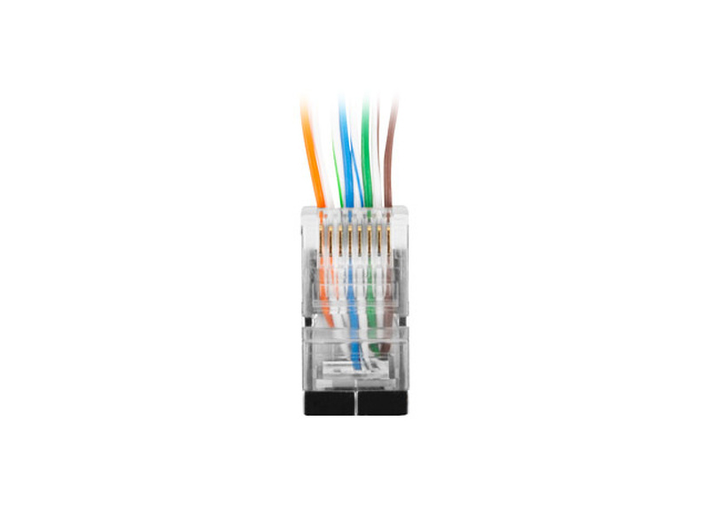 Zdjęcie produktu: Wtyk Sieciowy RJ45 (8P8C) Przelotowy Kat.6 FTP (100 Szt) Lanberg Zdjęcie produktu: Wtyk Sieciowy RJ45 (8P8C) Przelotowy Kat.6 FTP (100 Szt) Lanberg