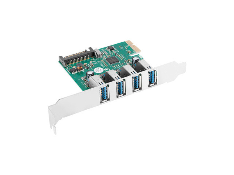 Zdjęcie produktu: Lanberg Karta Pci Express X1 do USB 3.1 Gen1 4-Port + Śledź Low Profile