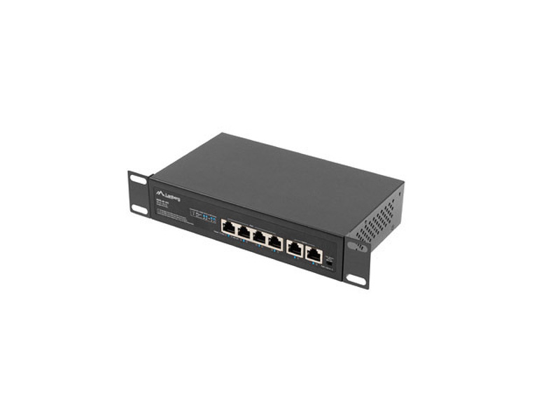 Zdjęcie produktu: Lanberg Switch 4x 100mb Poe+/2x 100mb Rack 10" & 19" Fast Ethernet 60w