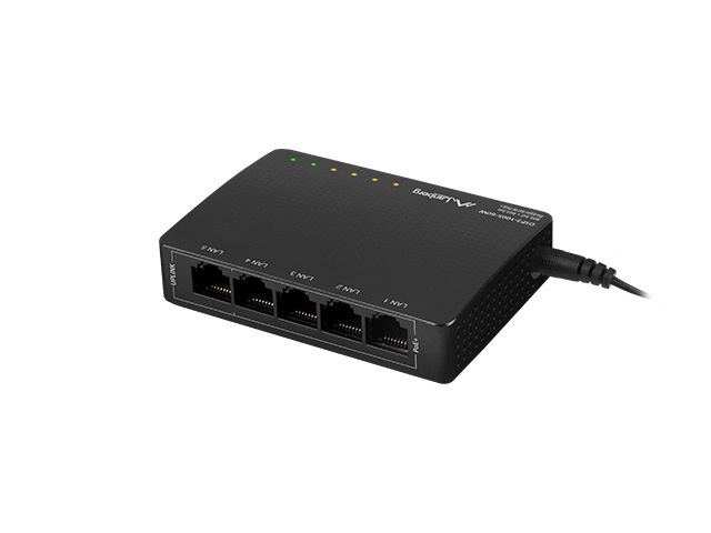 Lanberg Switch Poe+ Desktop 5-Port 1gb (4 Porty Poe, 30w/Port, Max 60w) DSP3-1005-60w