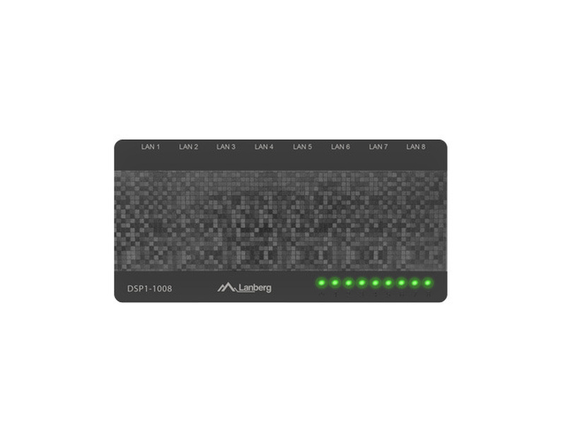 Zdjęcie produktu: Lanberg Switch DSP1-1008 8x 1gb/S Gigabit Ethernet Desktop 5V