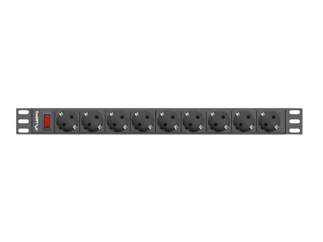 Lanberg Rack PDU 1U 16A 3m 9x Schuko