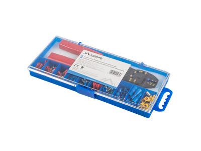 Miniatura produktu: Zestaw złączy do kabli + zaciskarka różne rodzaje 100szt w pudełku Lanberg