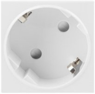 Miniatura produktu: Gniazdo 45x45 230V Pojedyncze Schuko Beznarzędziowe Lanberg Białe