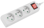 Listwa zasilająca Lanberg 3m 3x 230V PL Z Wyłącznikiem Kabel Wykonany Z Pełnej Miedzi Biała
